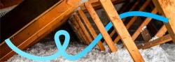 Isolation par flocage pour des combles perdus  